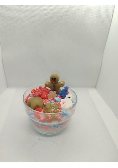 Kardan Adam Ve Kurabiye Adam Yılbaşı Temalı Mum