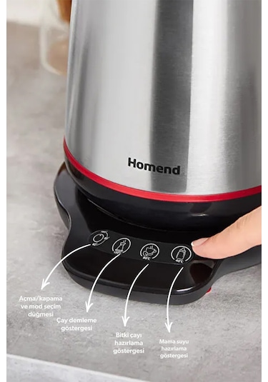 Homend Royaltea 1708H Dokunmatik Konuşan Çay Makinesi