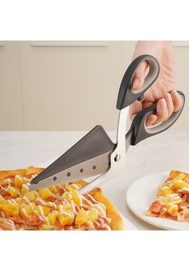 Youmex Çift Fonksiyonlu Çıkartılabilir Pizza Kıyma Ve Kaçırma Aleti - Paslanmaz Çelik Mutfak Gereci Siyah-gri Diğer