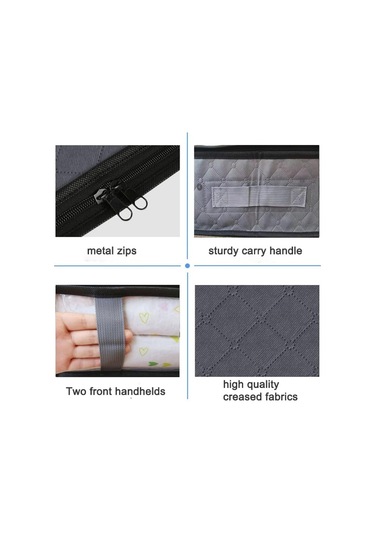 Sones Dokumasız Katlanabilir Giysi Saklama Çantası Yorgan Battaniye Paketleme Çantası Bej Bej