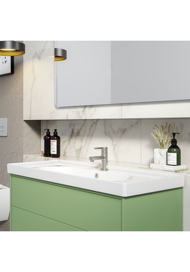 Cerastyle Turkuaz Arya Etajer Uyumlu Lavabo 80 x 45 CM