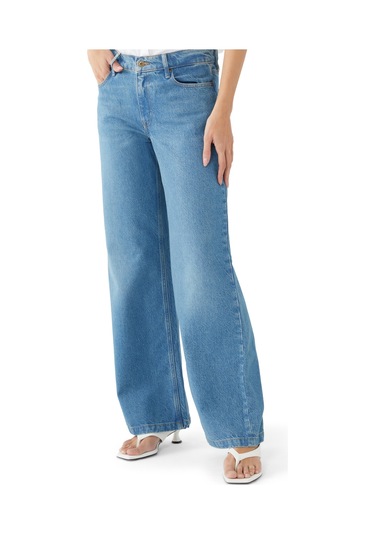 Outland Denim Mimi Geniş Paça Kot Pantolon Mavi