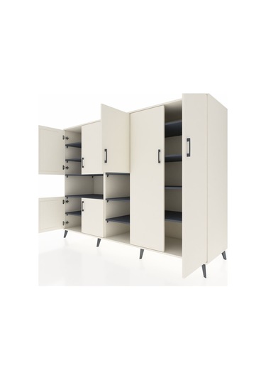 Kronos Dolap 13 Raflı 7 Kapaklı 220x59x163 Aytaşı-aytaşı/antrasit Aytaşı-aytaşı/antrasit