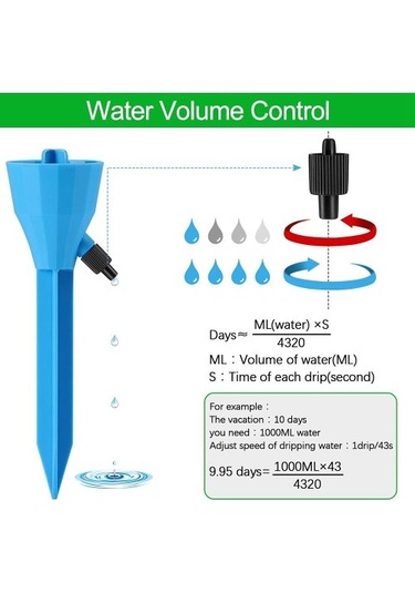 Bitki Sulayıcı, Yavaş Tahliye Kontrol Vanası Anahtarı İle 12pcs Kendinden Bitki Sulama Spike Sistemi, Otomatik Bitki Sulayıcı 6285 Hbcv00005wsvp5