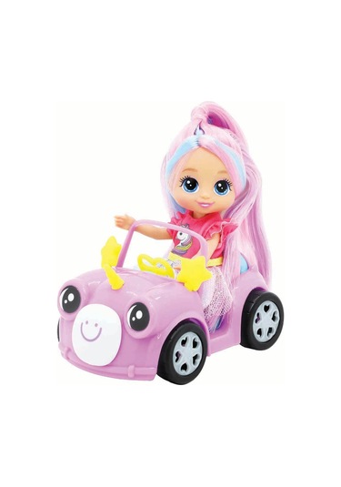 Sunman Oyuncak Bebek Ve Mini Arabası - Lila Standart