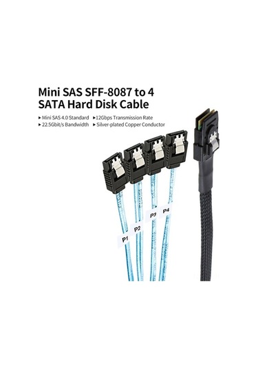 Ebitda Yüksek Hızlı Mini Sas Sff-8087 - 4 Sata Kablo 12gbps, 22.5gbit/s, Optimized For Speed