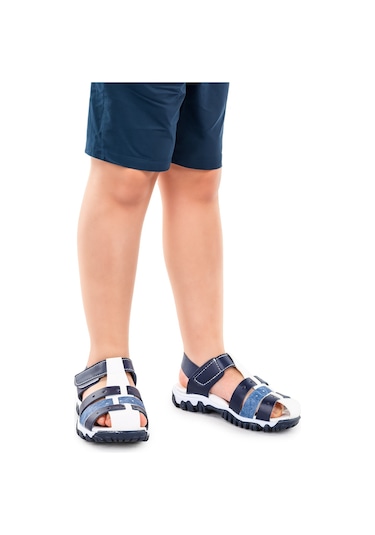 Kiko Kids Erkek Çocuk Sandalet Arz 2356 Lacivert - Mavi