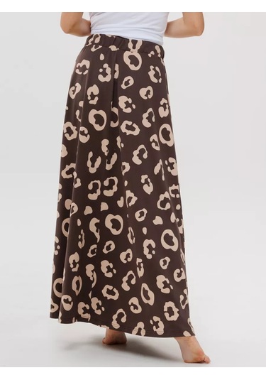 N.e.w.image Uzun Yazlık Pamuklu Etek 221733690 Kahverengi