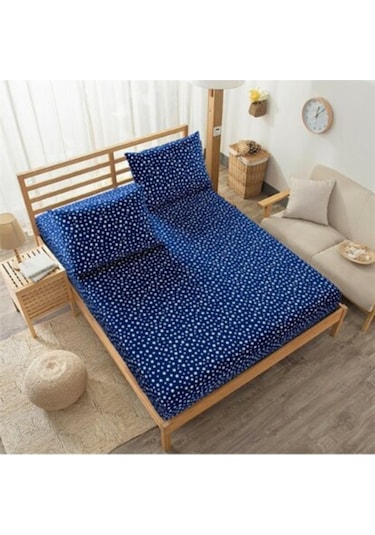 Tek Kişilik Lacivert Lastikli Çarşaf 100x200