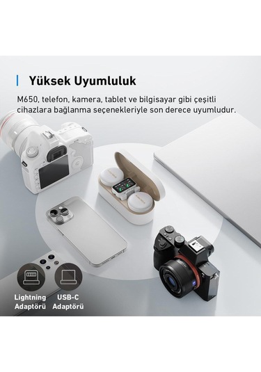 Work M650 Yaka Mikrofonu-beyaz-a3320