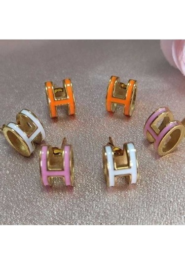 Fastbuy Beyaz Paslanmaz Çelik Küpe, Moda Solmayan, Dayanıklı Küpe Beyaz