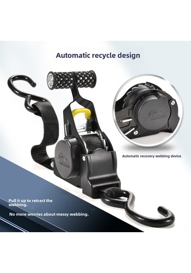 Symbee Otomatik Sıkma Özelliği İle T-kolu Beyaz Çinko Mallar Sıkıcı Kayış - Motosiklet, Bagaj Ve Yüklerin Güvenli Sabitleyici