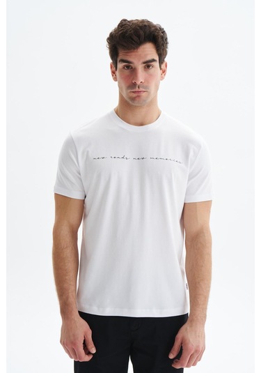 Arma Erkek Regular Fit Yazı Baskılı Süprem Bisiklet Yaka Tişört Y29344472702 Beyaz