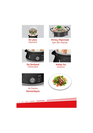 Evia EA-4206 Buharlı Pişirici