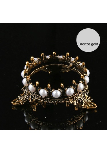 1 Adet Metal Tırnak Fırçası Kalem Raf Standı Tutucu Glitter Taç Inci Tasarım Manikür Tırnak Sanat Araçları Kalem Gösteren Raf Black