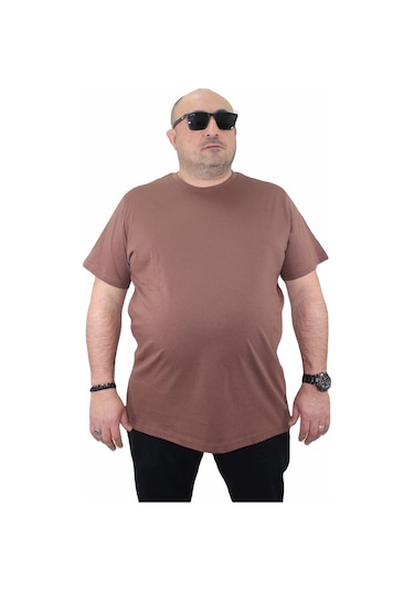 Moc Grande Mocgrande Büyük Beden Basic Tişört 11100 Taba