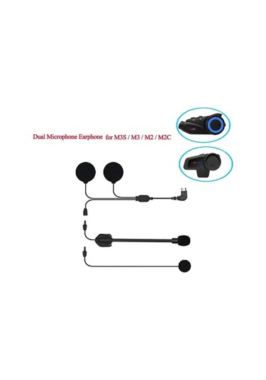 Bfs Mikrofonlu Motosiklet Kaskı Kulaklığı Tam/yarım Yüz Kaskları İçin 2 Si 1 Arada Kulaklık Seti