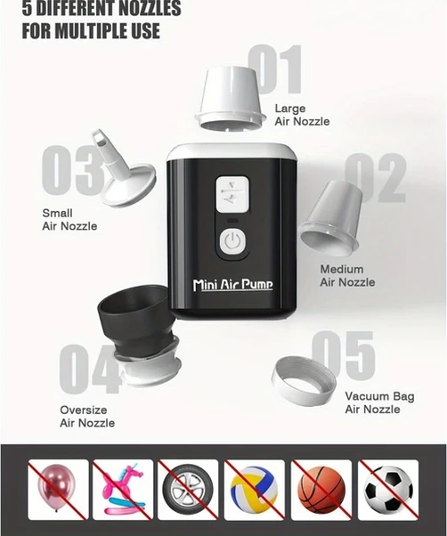 Willowhaven Yeşil Mini Şişirme Pompası 1600mah Bataryalı Kamp Lambalı Şişme Yatak Havuz Oyuncağı