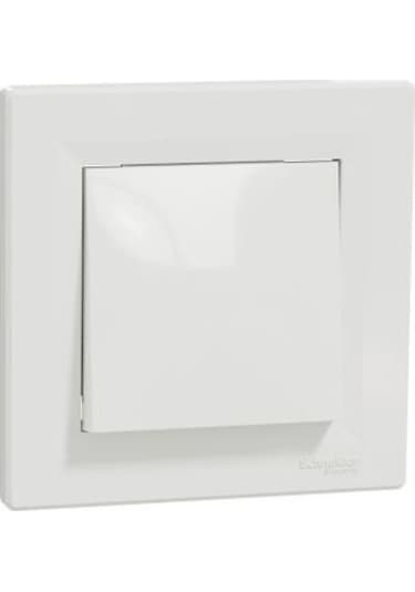 Schneider EPH0100121 Asfora Çerçeveli Beyaz Anahtar