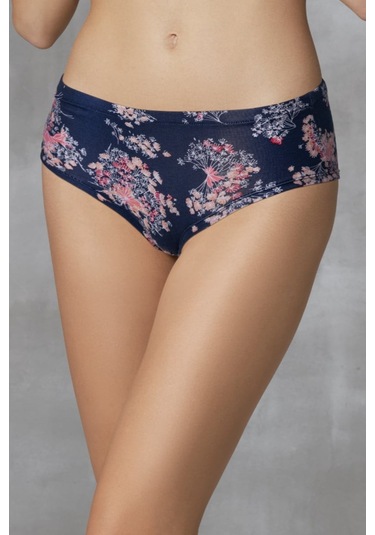 Doreanse Kadın Pembe & Çiçek Desenli 3'lü Külot Slip 7128 Çok Renkli