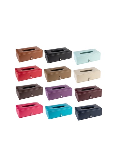 2k Suni Deri Peçetelik Mendil Kutusu 13 24 6 Cm. Su Yeşili Su Yeşili