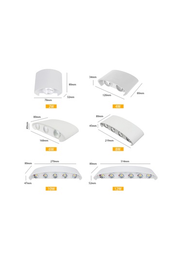 Geeksen Modern Led Duvar Aydınlatma - Yatak Odası, Koridor Ve Balkonlar İçin Şık Ve Güvenli Aydınlatma Çözümü Beyaz