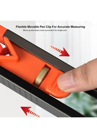 Neevoyu Ahşap İçin Kilitlebilir Kontur Ölçer - Düzensiz Eğim Ve Profil Alıcı - Abs+metal Malzeme