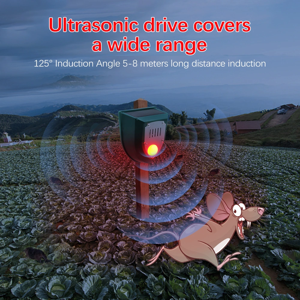 Xindoker Güneş Enerjili Ultrasonik Alarm, 129db Işık-ses Uyarısı, Ip55 Su Geçirmez, 5-8m Kişi Algılama, N911m Yeşil, 1 Adet Xindoker Güneş Enerjili Ultrasonik Alarm, 129db Işık-ses Uyarısı, Ip55 Su Geçirmez, 5-8m Kişi Algılama, N911m Yeşil, 1 Adet