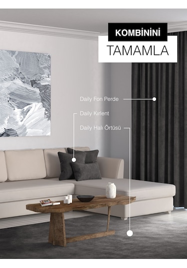 Br Perle Home Daily Series Gri Renk Kırlent Yastık Kılıfı Gri