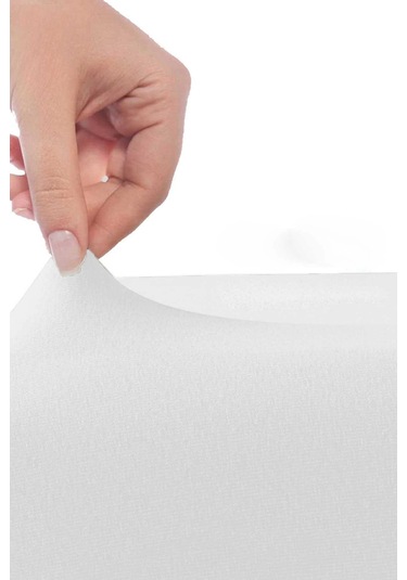 Tek Kişilik Düz Penye %100 Pamuklu Lastikli Çarşaf 100x200 Cm Newsheet Beyaz Çok Renkli