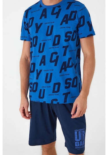 Rolypoly Sea Side Mavi Erkek Bermuda Takım 5274-33199 Saks Mavisi