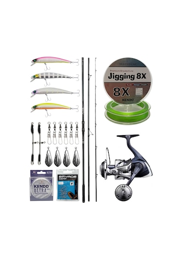 Yekoutdoor Profesyonel Olta Seti Okuma Alijos Surf 435 Cm 100+250 Gr 3 Parça&shimano Makina Twin Power 8000 Sw C Pg