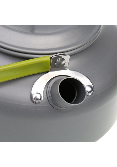 Xiyyadms 1.2l Aluminyum Çelik Taşınabilir Çaydanlık - İç/ Dış Kullanım, Yürüyüş, Kamp, Piknik İçin Anti-yanık Saplı Ve Kol Saati İle Gümüş