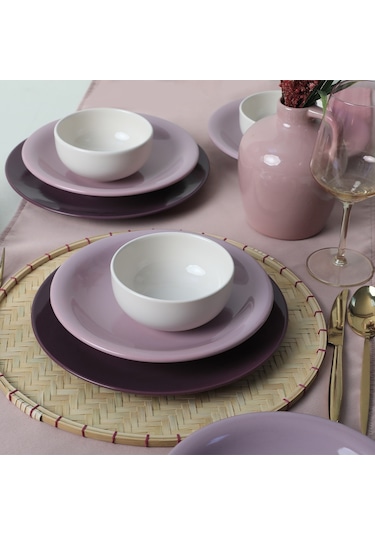 Keramika Purple Mix Yemek Takımı 18 Parça 6 Kişilik 031-451-498