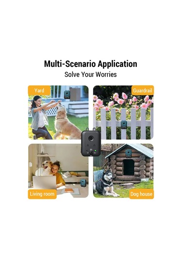 Geeroyoo Taşınabilir Ultrasonik Köpek Susturucu, Güçlü Ve Su Geçirmez Tasarım, 3 Modlu, Şarj Edilebilir, Siyah