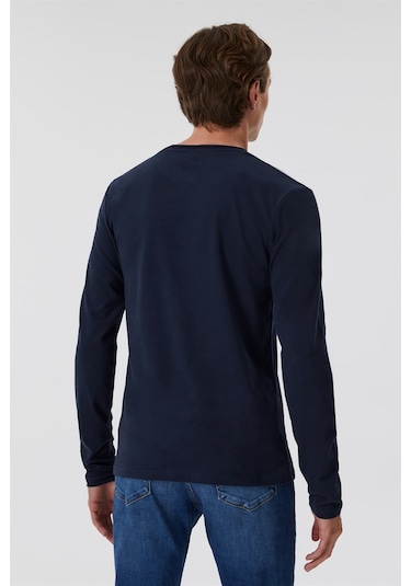 Lee Cooper Renzo Erkek O Yaka Uzun Kol T-Shirt Lacivertvert-15362 Lacivert