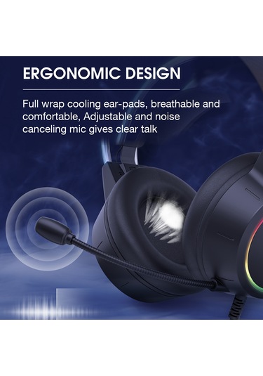 Wezone Oyuncu Kulaklığı X15 Pro Siyah: 50mm Sürücü, 3.5mm + Usb Bağlantı, Tüm Yönlü Mikrofonlu Oyun Kulaklığı