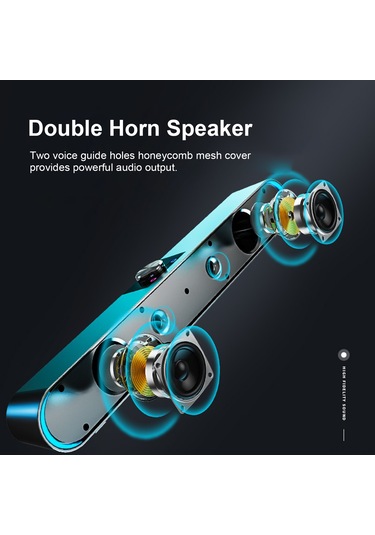 Leezsing Sada V-183 Usb Güçlü Masaüstü Hoparlör - Derin Bas Ve Stereo Ses Deneyimi