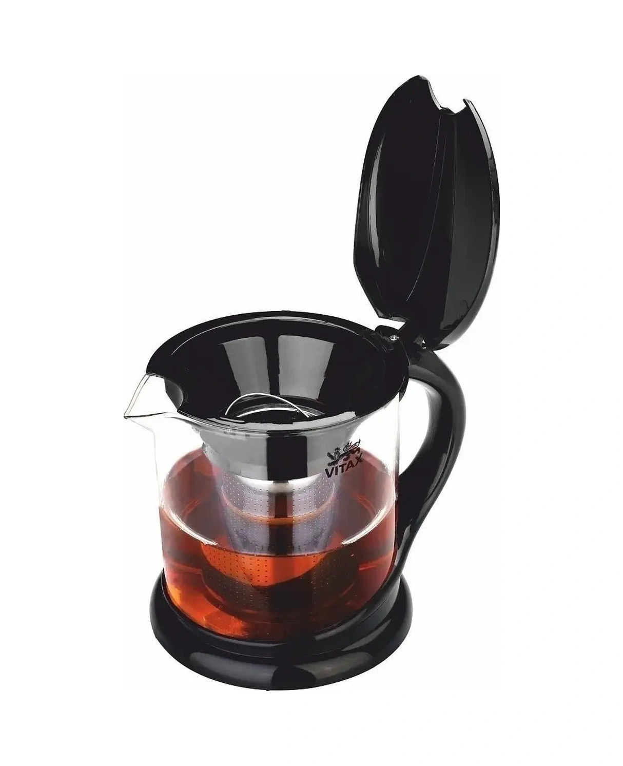 Vitax Demlik, Isıya Dayanıklı Cam 1 Lt Demleme Makinesi Süzgeçli 8254002 Beyaz