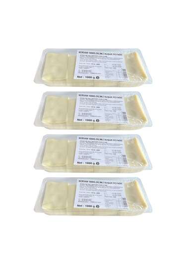 Kervan Dilimli Kaşar Peyniri 1000 Gr X 4 Adet