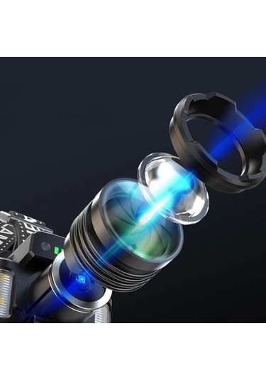 Sensörlü Cree Tg Led Şarjlı Kafa Lambası Wt-625 Antrasit