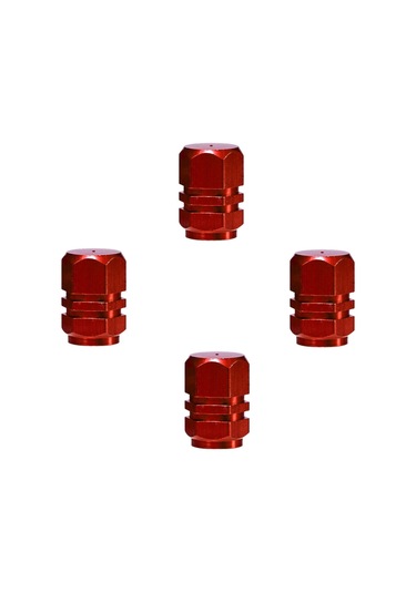 Neevoyu 4 Adet Alüminyum Lastik Valf Kapakları - Kırmızı Renkli, Dayanıklı Ve Estetik