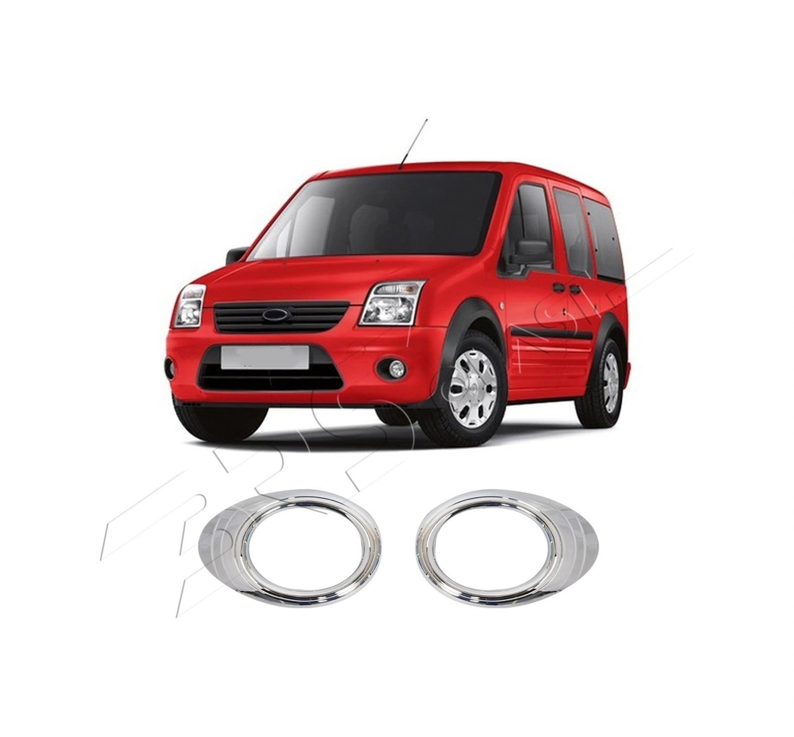Ueskrom Ford Connect Krom Sis Farı Çerçevesi 2 Parça Abs 2009-2014 Arası