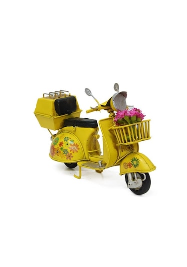 Klc Çiçekli Model Scooter Sarı