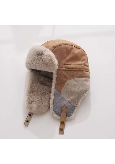 Sonbahar Kış İçin Açık Hava Rüzgar Geçirmez Kulak Koruyucu Kadife Şapka Haki