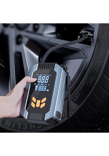 Dijital Kablosuz Usb Type-c 4 1800mah Göstergeli Oto Lastik Şişirme Hava Pompası