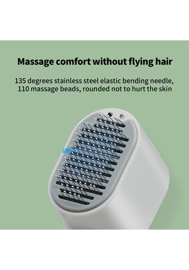 Springsun Evcil Hayvan Masaj Tarak: İyon Titreşimli, Ahşap Lambalı, Hızlı Tüy Toplama, 800mah Pil