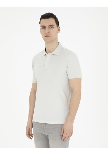 Pierre Cardin Erkek Açık Gri Tişört Basic 50280754-Vr001 Açık Gri