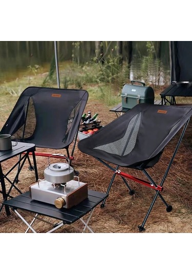 Xuweiwei Pacoone Ultrahafif Katlanabilir Outdoor Ay Çantası Alüminyum Alaşım Siyah Açık Havada Kamp Yapan Kalabalık İçin Ergonomik Tasarım Solunabilir Mesh Siyah