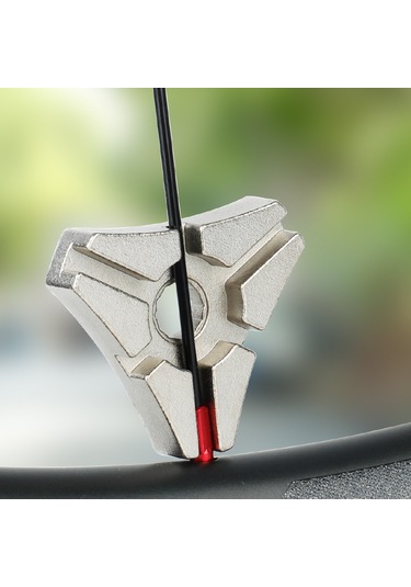 Geeksen Mountain Bike Tel Ayar Aleti - Üçgen Tasarım 6 Soketli Çelik Radyal Onarım Aracı Gümüş Gümüş